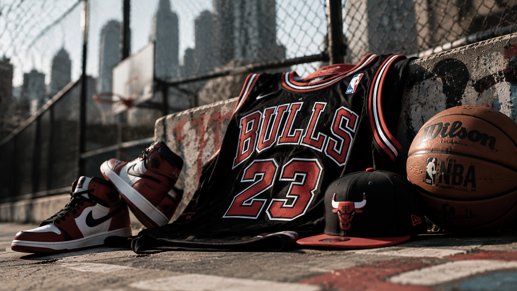 Camiseta retro de Chicago Bulls número 23 en estilo urbano Blokecore 2026