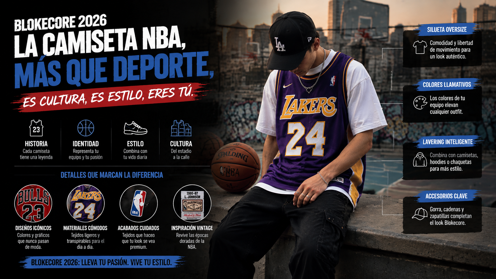 Camiseta NBA como símbolo de cultura urbana y estilo personal en 2026
