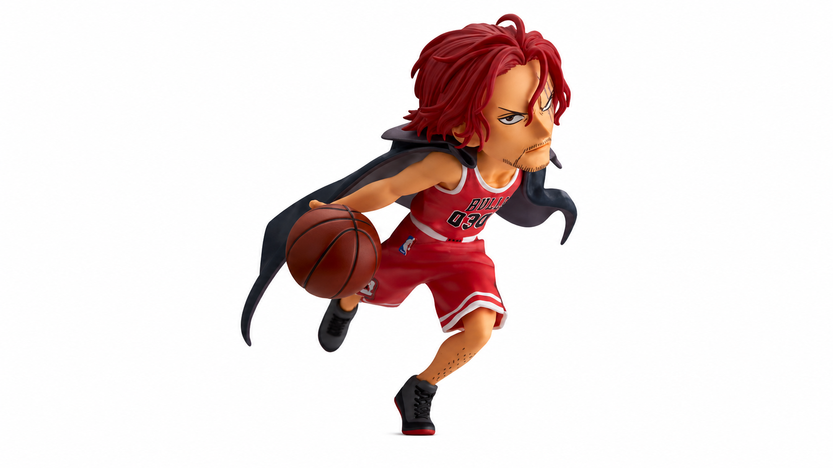 Camiseta oficial de Chicago Bulls en colaboración con One Piece, con el personaje Roronoa Zoro