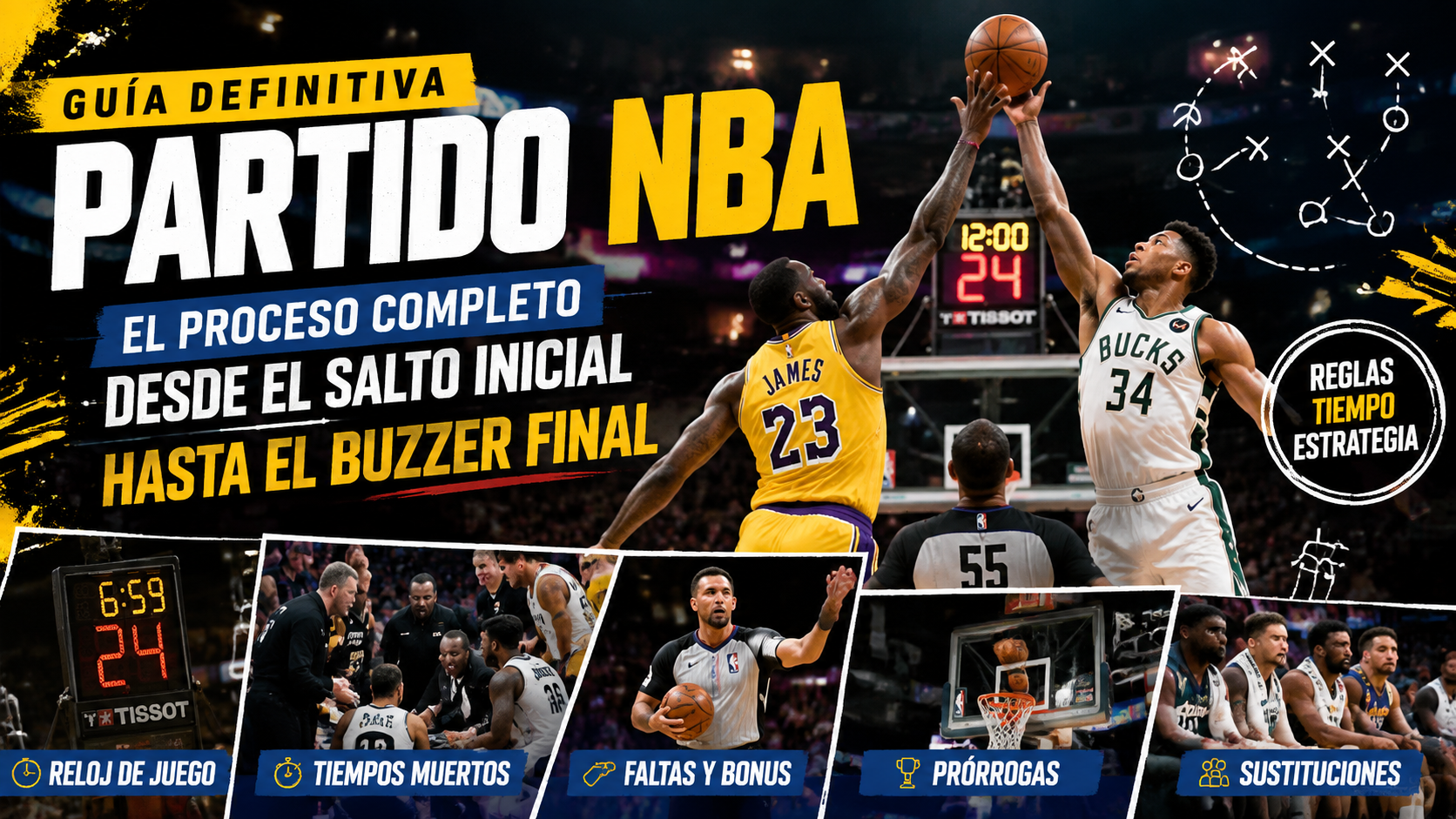 Cómo Funciona un Partido NBA: Reglas, Tiempo y Fases del Juego