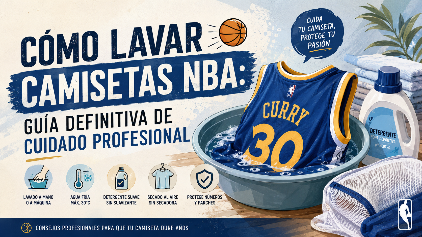Cómo lavar camisetas NBA: guía definitiva de cuidado profesional