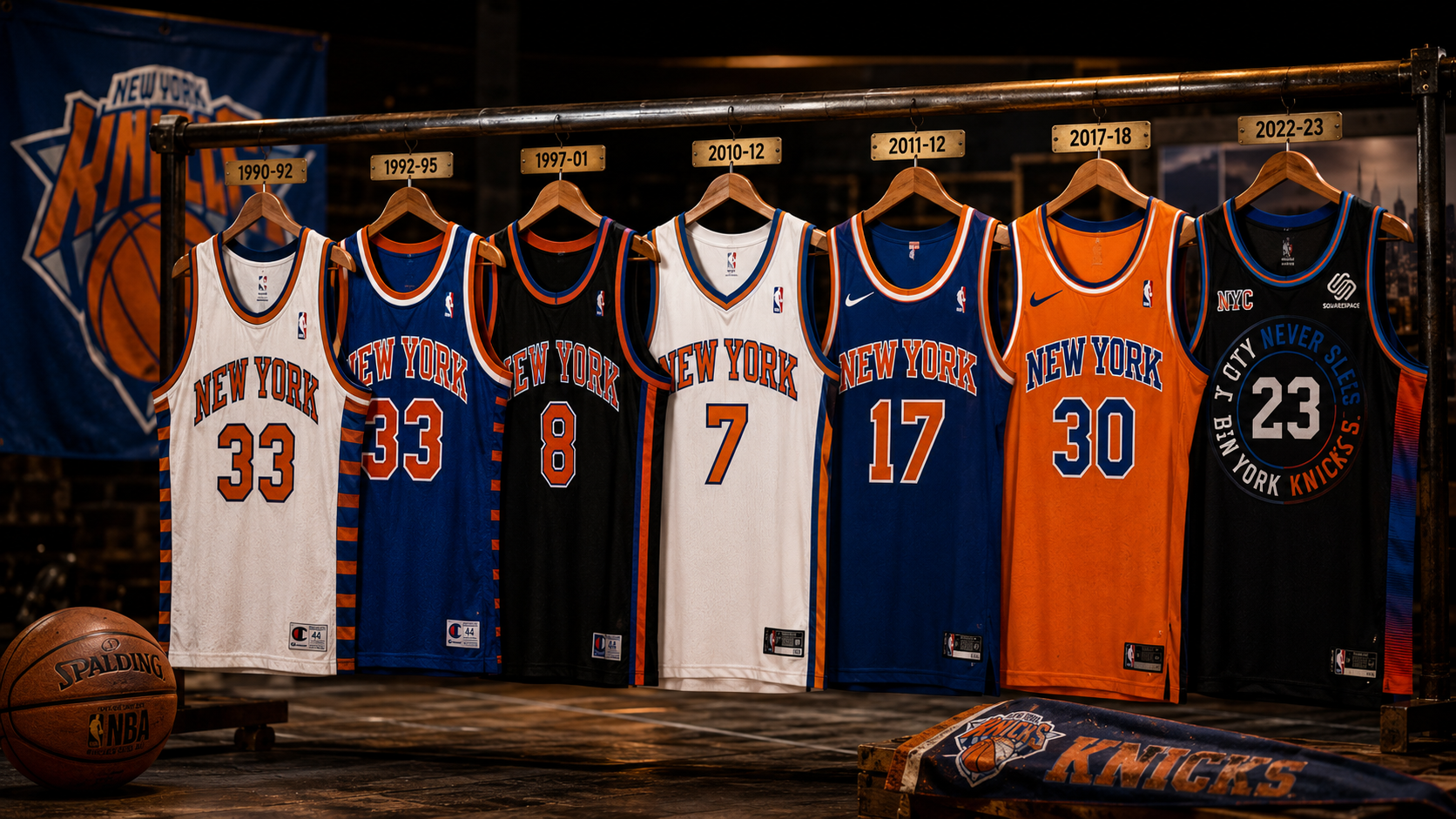 Evolución histórica de las camisetas de los Knicks