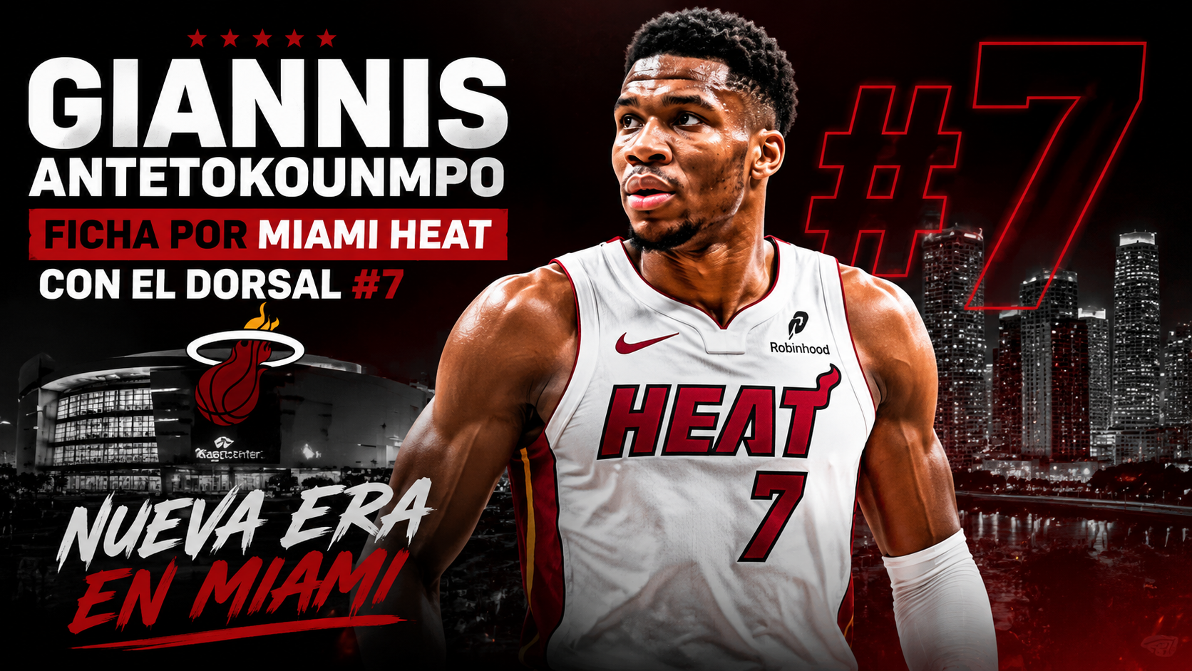 Giannis Antetokounmpo ficha por Miami Heat con el dorsal #7: Análisis del gran traspaso NBA 2026