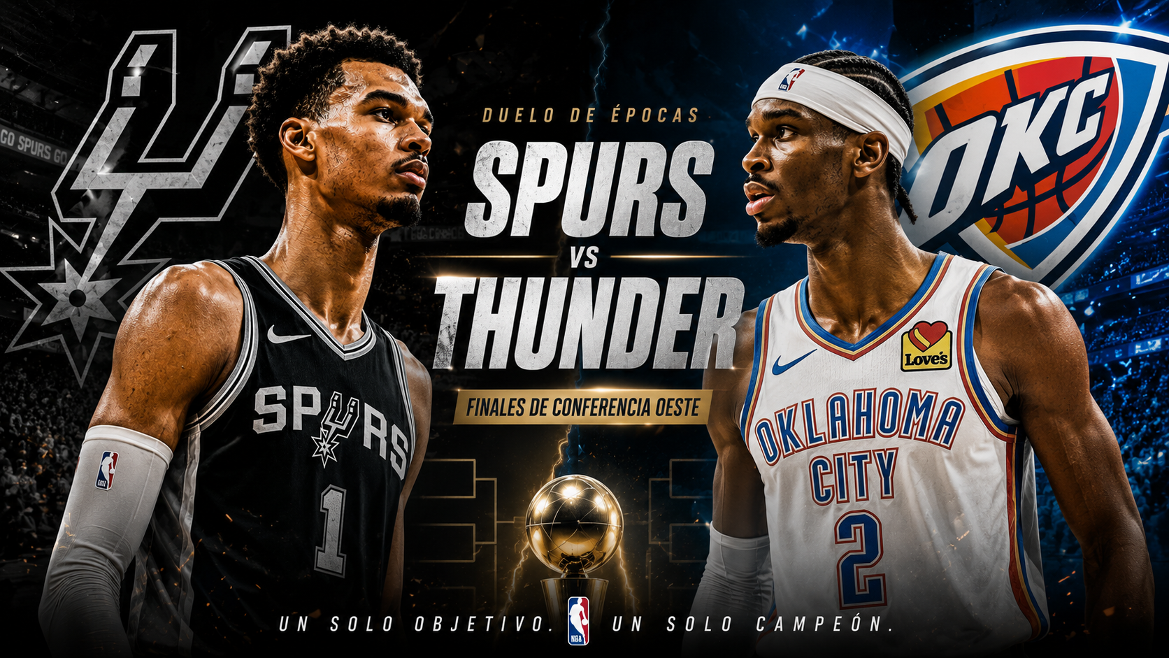 Duelo final de conferencia entre Spurs y Thunder