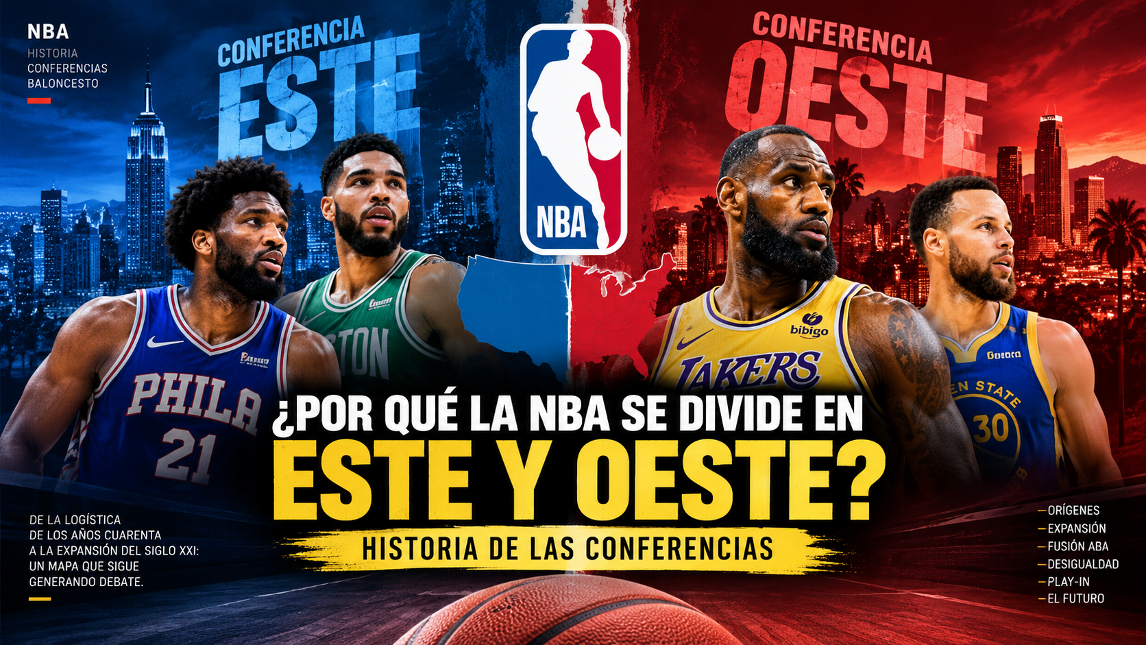 ¿Por qué la NBA se divide en Este y Oeste? Historia de las conferencias