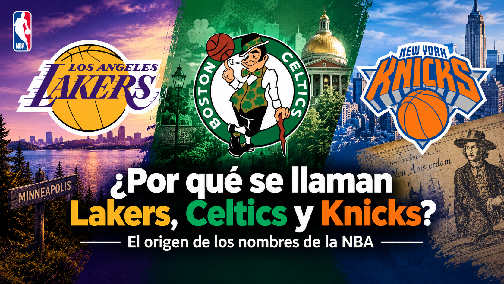 ¿Por qué se llaman Lakers, Celtics y Knicks? El origen de los nombres de la NBA