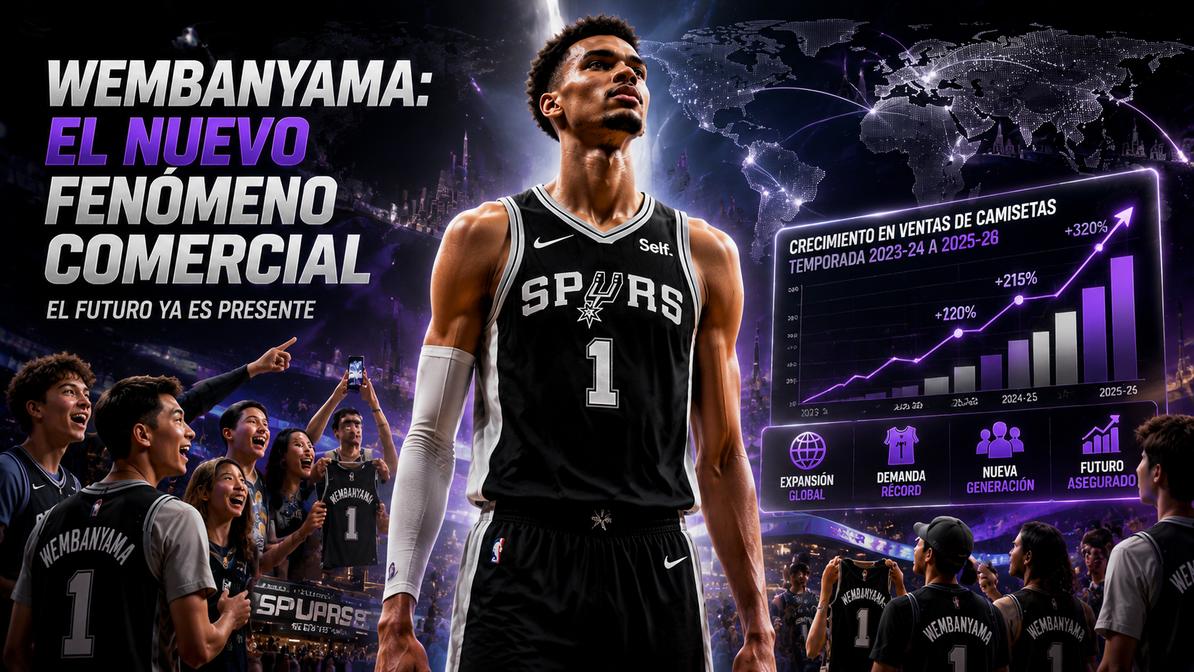 Victor Wembanyama, el fenómeno francés que arrasa en ventas de camisetas NBA
