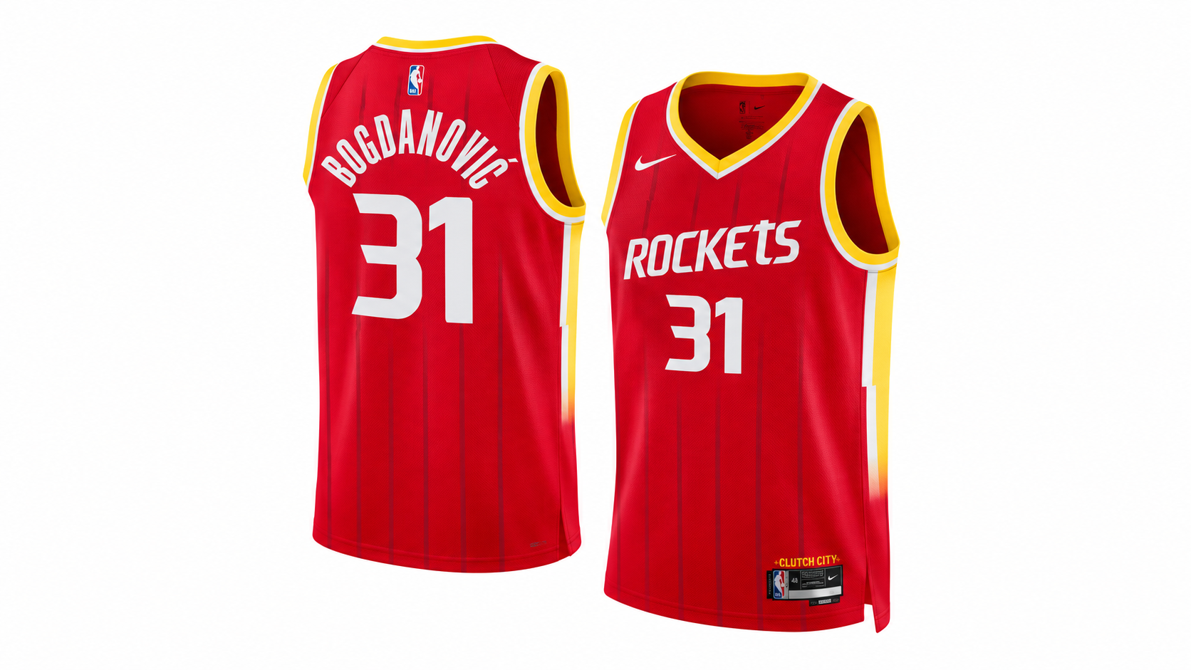 Bogdan Bogdanović con la camiseta de los Houston Rockets en la pretemporada 2026
