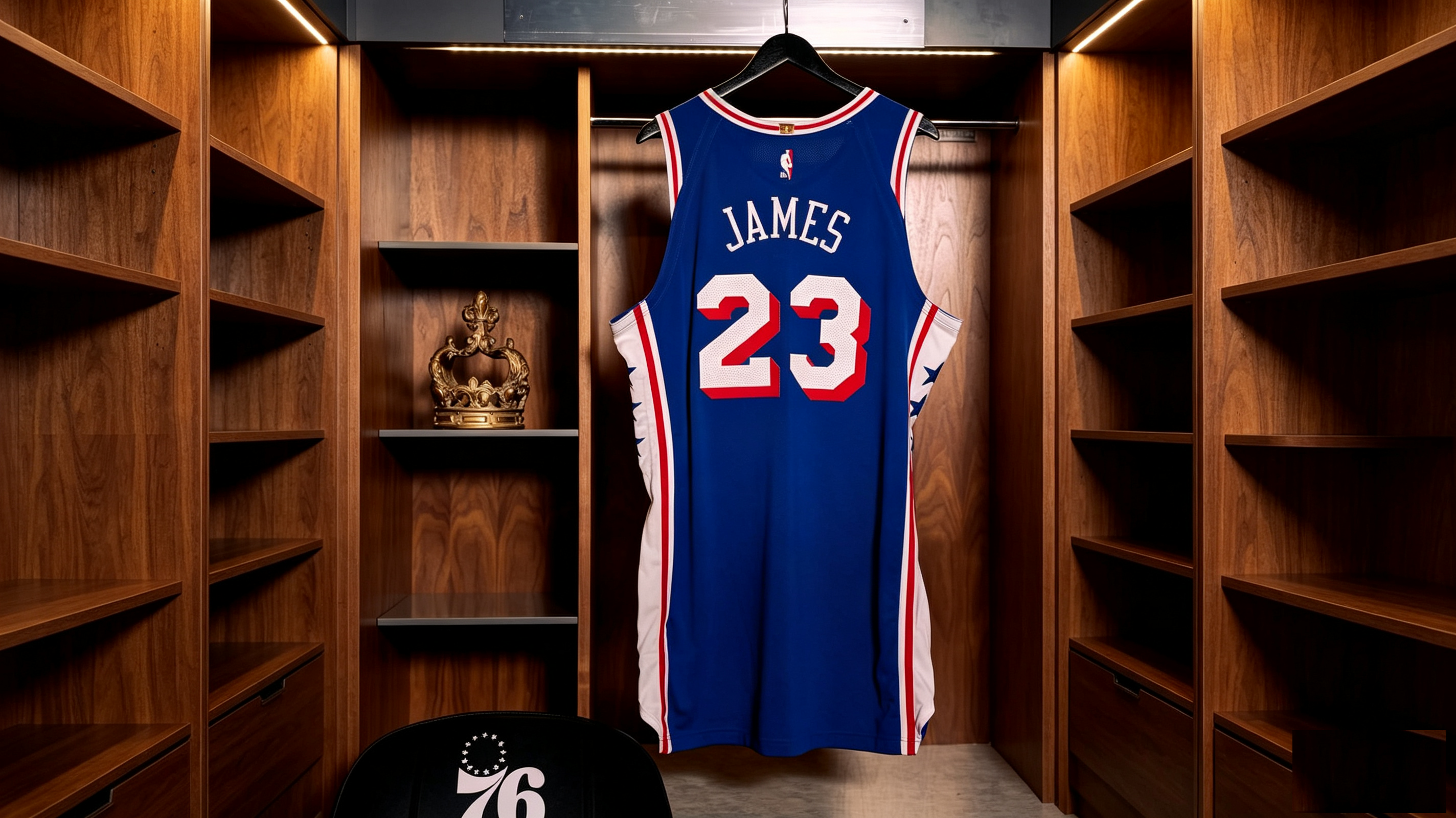 Camiseta oficial de LeBron James número 23 de los Philadelphia 76ers, la más vendida de la temporada