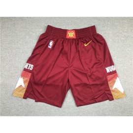 Pantalon Corto De Bolsillo Denver Nuggets Rojo City Edition