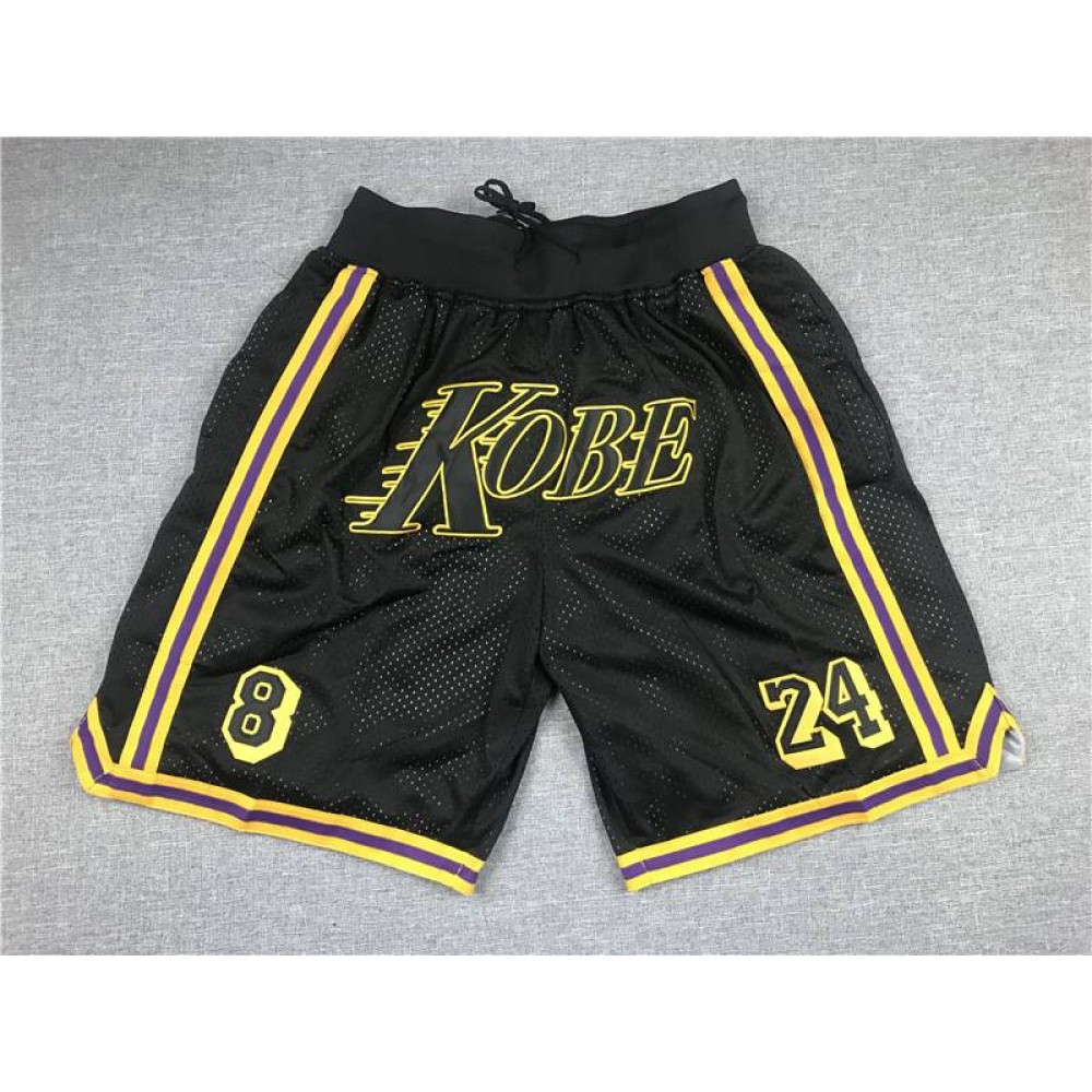 Pantalon Corto de Bolsillo Los Angeles Lakers Kobe Negro