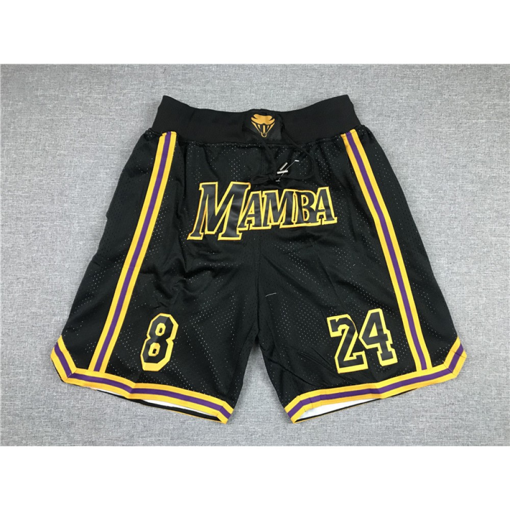 Pantalon Corto de Bolsillo Los Angeles Lakers Mamba Negro Pantalon Corto de Bolsillo Los Angeles Lakers Mamba Negro