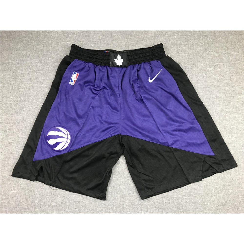 Pantalon Corto Toronto Raptors Earned Edition Purpura Negro