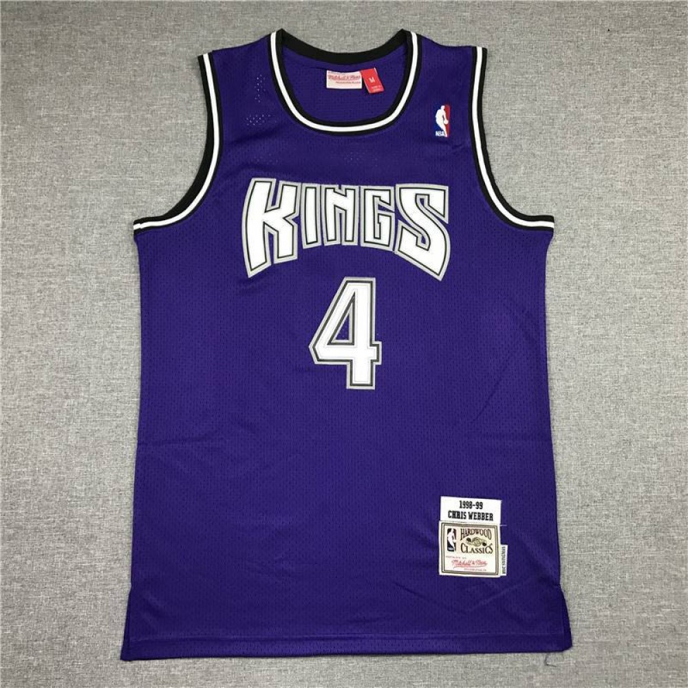 Camiseta Chris Webber #4 Sacramento Kings Icon Clásico Púrpura Camiseta Chris Webber #4 Sacramento Kings Icon Clásico Púrpura