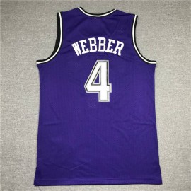Camiseta Chris Webber #4 Sacramento Kings Icon Clásico Púrpura Camiseta Chris Webber #4 Sacramento Kings Icon Clásico Púrpura