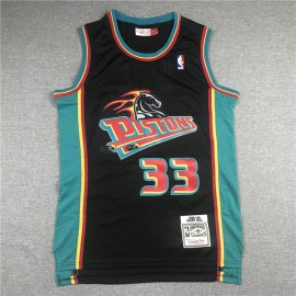 Camiseta Grant Hill # 33 Detroit Pistons Icon Clásico Negro