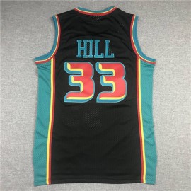 Camiseta Grant Hill # 33 Detroit Pistons Icon Clásico Negro