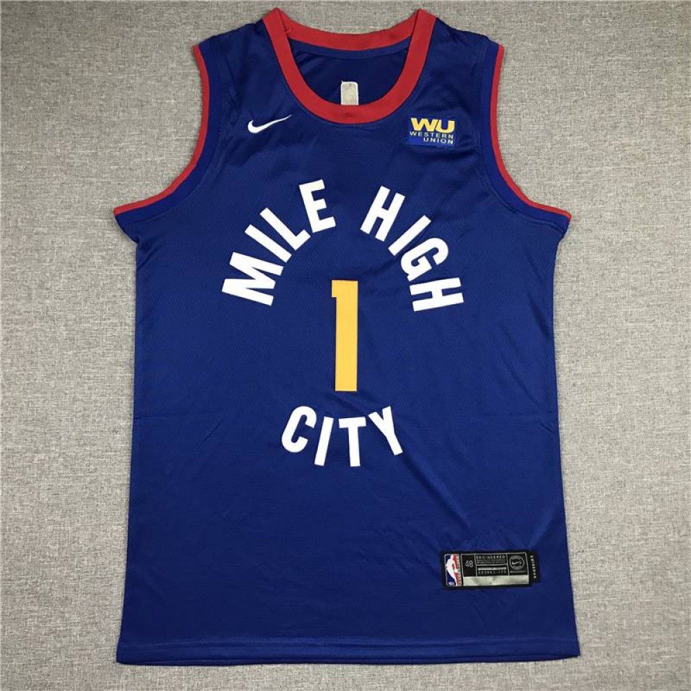 Camiseta Michael Porter Jr. #1 Denver Nuggets Azul Camiseta Michael Porter Jr. #1 Denver Nuggets Azul