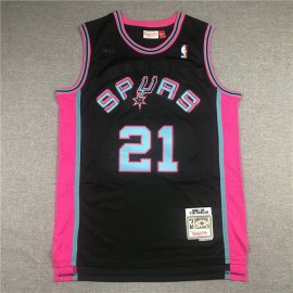 Camiseta Tim Duncan #21 San Antonio Spurs Icon Clásico Negro