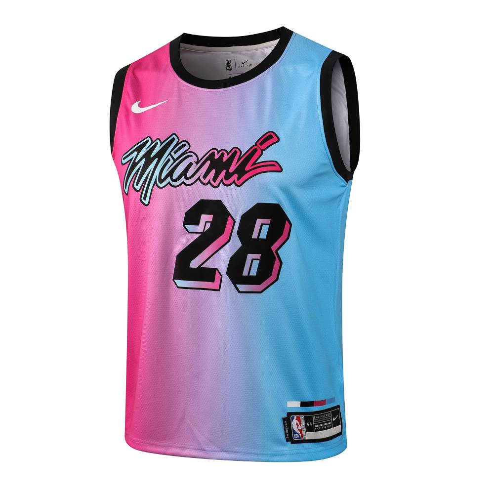 Camiseta Andre Iguodala #28 Miami Heat Rosa/Azul