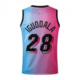 Camiseta Andre Iguodala #28 Miami Heat Rosa/Azul