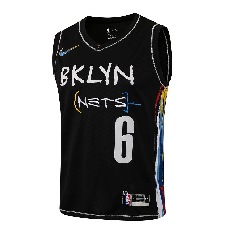 Camiseta DeAndre Jordan #6 Brooklyn Nets Negro Camiseta DeAndre Jordan #6 Brooklyn Nets Negro