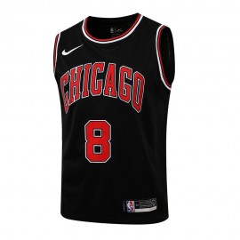 Camiseta Zach Lavine #8 Chicago Bulls Negro