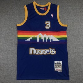 Camiseta Allen Iverson #3 Denver Nuggets Clásico Snow Mountain Edition Azul