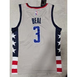 Camiseta Bradley Beal #3 Washington Wizards 2021 Gris Camiseta Bradley Beal #3 Washington Wizards 2021 Gris