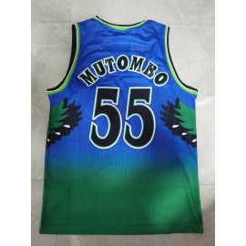 Camiseta Dikembe Mutombo #55 Atlanta Hawks Clásico Verde