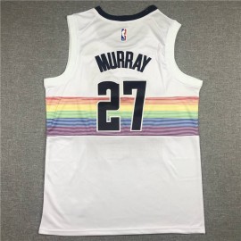 Camiseta Jamal Murray #27 Denver Nuggets City Edition Blanco Camiseta Jamal Murray #27 Denver Nuggets City Edition Blanco