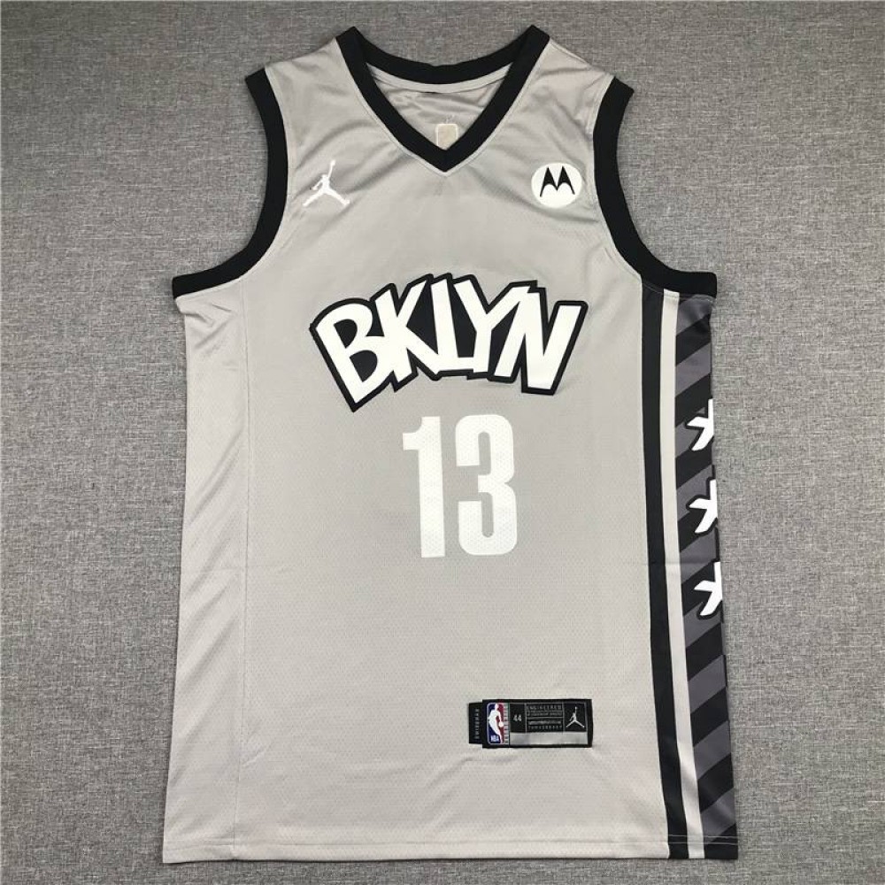Camiseta James Harden #13 Brooklyn Nets Icon Nuevo Anuncio Gris Camiseta James Harden #13 Brooklyn Nets Icon Nuevo Anuncio Gris