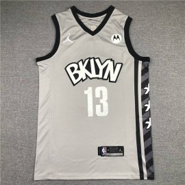 Camiseta James Harden #13 Brooklyn Nets Icon Nuevo Anuncio Gris