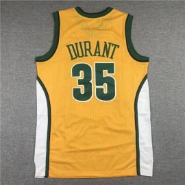 Camiseta Kevin Durant #35 Seattle Super Sonics Clásico Amarillo Camiseta Kevin Durant #35 Seattle Super Sonics Clásico Amarillo