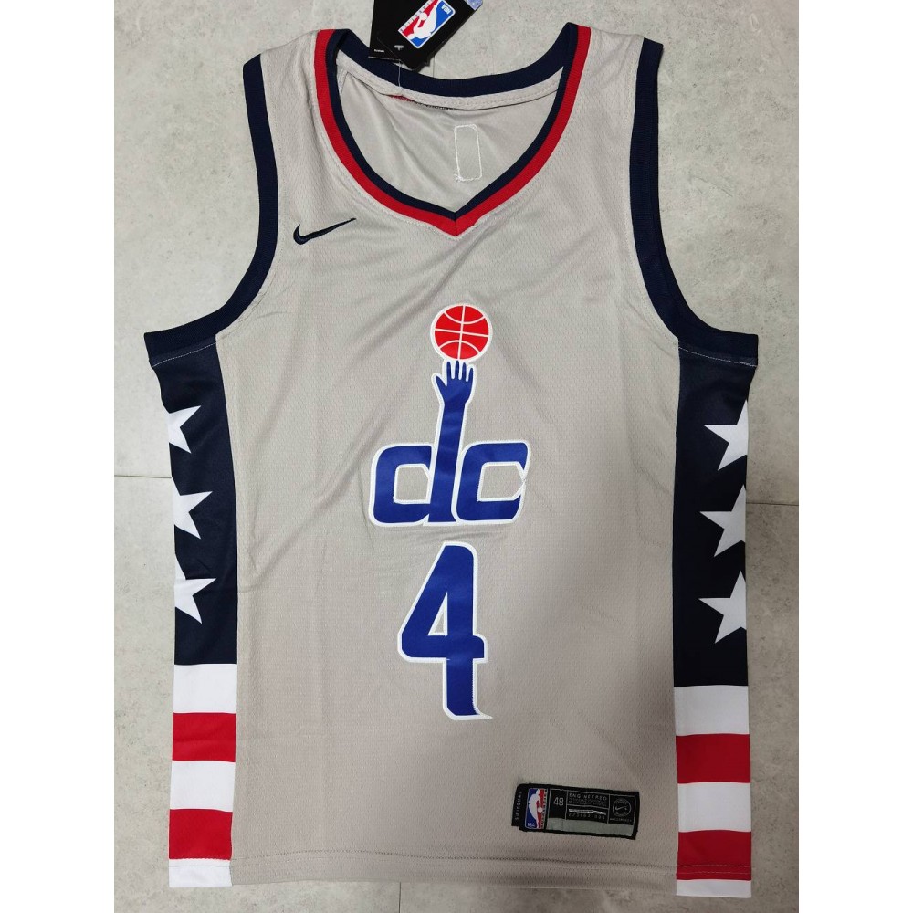 Camiseta Russell Westbrook #4 Washington Wizards 2021 Gris Camiseta Russell Westbrook #4 Washington Wizards 2021 Gris