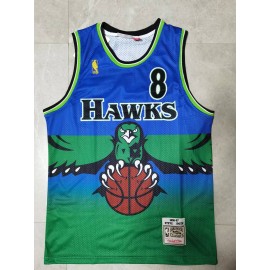 Camiseta Steve Smith #8 Atlanta Hawks M&N Edición Clásico Verde