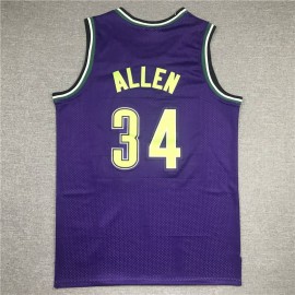 Camiseta Walter Ray Allen #34 Milwaukee Bucks Púrpura