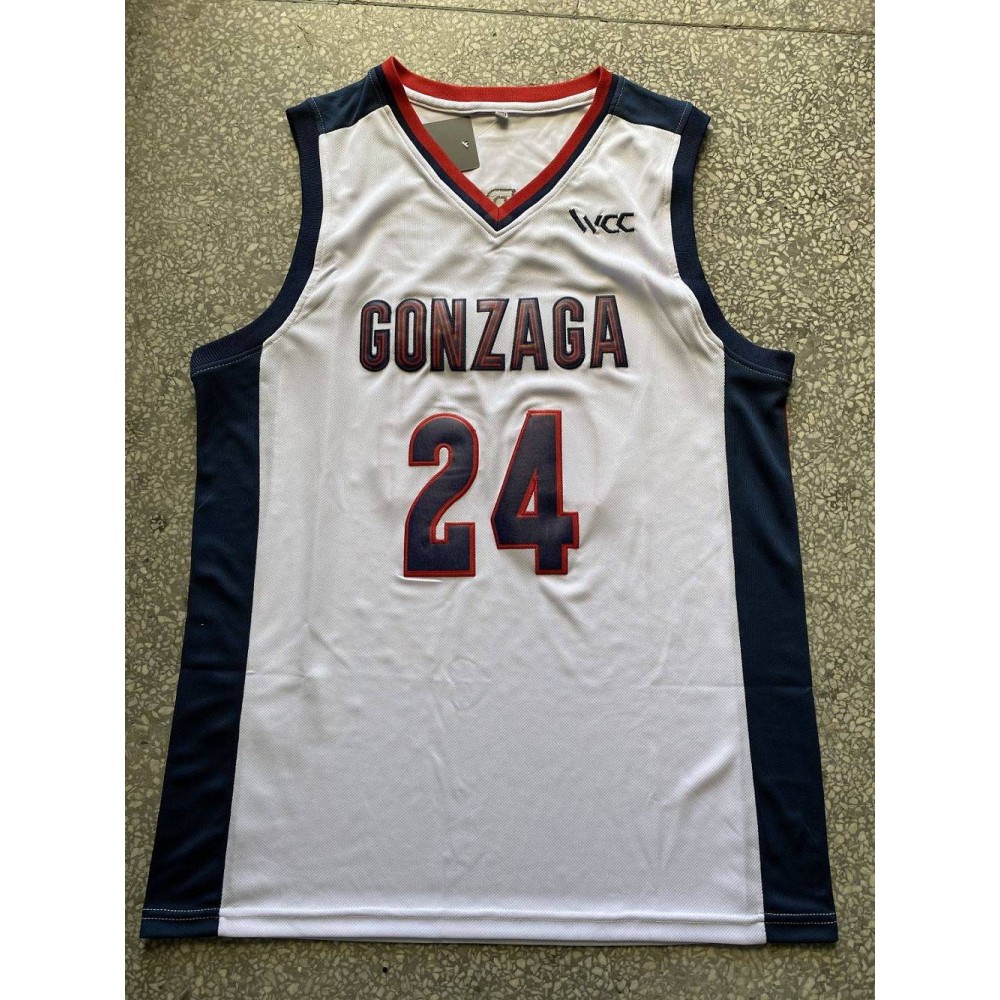 Camiseta Corey Kispert #24 Gonzaga Universidad Edición Blanco Camiseta Corey Kispert #24 Gonzaga Universidad Edición Blanco