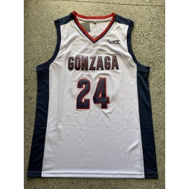 Camiseta Corey Kispert #24 Gonzaga Universidad Edición Blanco