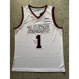 Camiseta Jalen Suggs #1 Gonzaga Universidad Edición Blanco
