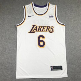 Camiseta LeBron James #6 Los Angeles Lakers Clásico Edición Blanco