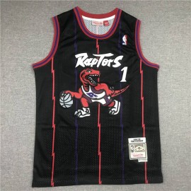 Camiseta Tracy McGrady #1 Toronto Raptors Clásico Edición Negro