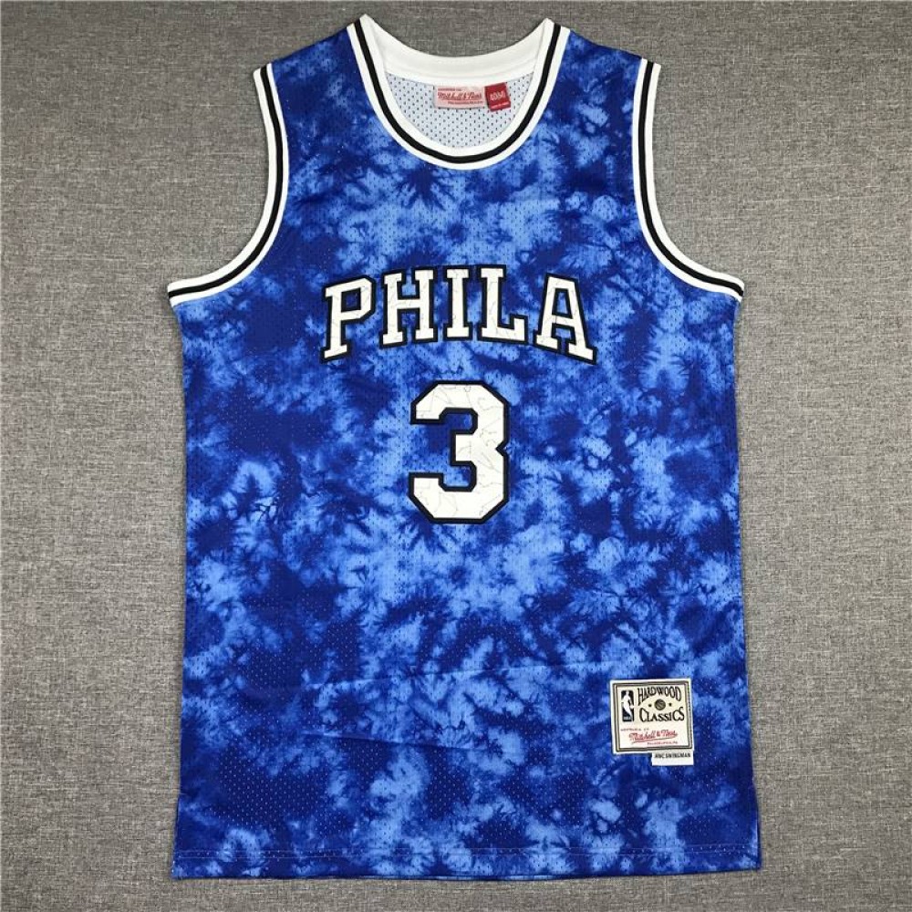 Camiseta Allen Iverson #3 Philadelphia 76ers Astrología Edición Azul Camiseta Allen Iverson #3 Philadelphia 76ers Astrología Edición Azul