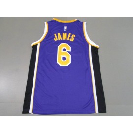 Camiseta LeBron James #6 Los Angeles Lakers Púrpura Camiseta LeBron James #6 Los Angeles Lakers Púrpura