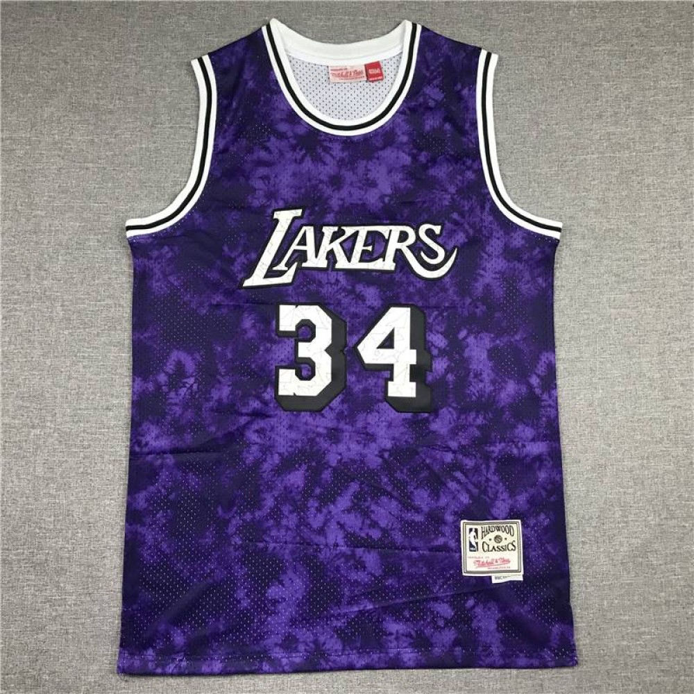 Camiseta Shaquille O'Neal #34 Los Angeles Lakers Astrología Edición Púrpura Camiseta Shaquille O'Neal #34 Los Angeles Lakers Astrología Edición Púrpura