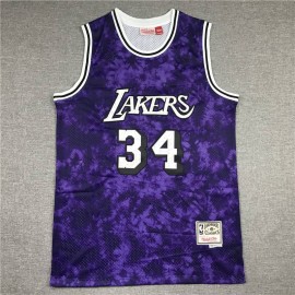 Camiseta Shaquille O'Neal #34 Los Angeles Lakers Astrología Edición Púrpura