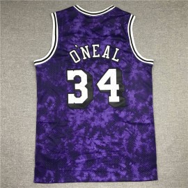 Camiseta Shaquille O'Neal #34 Los Angeles Lakers Astrología Edición Púrpura Camiseta Shaquille O'Neal #34 Los Angeles Lakers Astrología Edición Púrpura