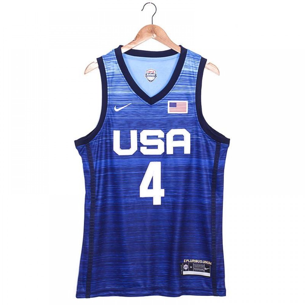 Camiseta Bradley Beal #4 USA 2021 Edición Olímpica Azul Camiseta Bradley Beal #4 USA 2021 Edición Olímpica Azul