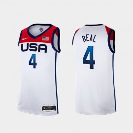 Camiseta Bradley Beal #4 USA 2021 Edición Olímpica Blanco