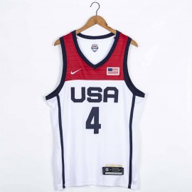 Camiseta Bradley Beal #4 USA 2021 Edición Olímpica Blanco Camiseta Bradley Beal #4 USA 2021 Edición Olímpica Blanco